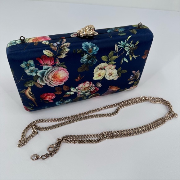 Satin Floral Clutch Crossbody Purse Two the Nines - Picture 4 of 13